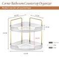 thumbnail image 3 of Organizador de mostrador de baño Artcochan Corner de 2 niveles, transparente, 3 of 6