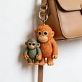 thumbnail image 4 of Punch Monkey Orangutan Keychain – Cute Hanging Key Ring Decoration for Bags Backpacks Keys, Mini Monkey Charm Gift for Women Men Kids, 4 of 6