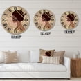 thumbnail image 4 of Designart 'Retro Women In Golden Art Deco Geometrics Ii' Modern Wall Clock, 4 of 5