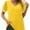 Yellow, variant on Womens Summer Tops V Neck T Shirts Swiss Dot Puff Sleeve Tops Loose Casual Tshirts