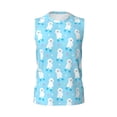 thumbnail image 6 of Lsque Skating Poodle Fun Print Men's Cotton Blend Sleeveless Muscle Shirts (S-3XL)- Moisture Wicking, Odor Protection, UPF 30+,X-Large, 6 of 8