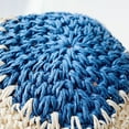 thumbnail image 5 of Women Sun Straw Handmade Rainbow Striped Crochet Beach BOHO Bucket Hat, 5 of 8