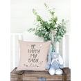 thumbnail image 2 of Awkward Styles Nursery Decorative Pillow Covers Be Happy My Baby Pink Throw Cushion Case, 2 of 2