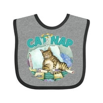 Inktastic Cat Nap Cute Sleeping Cat Boys or Girls Baby Bib