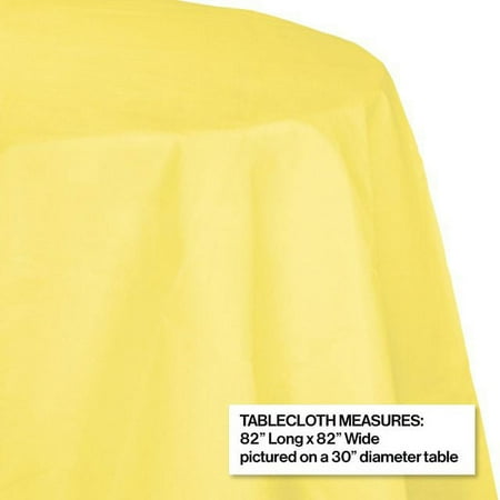 Mimosa 2/Ply Poly Paper 82-inch Round Tablecloth