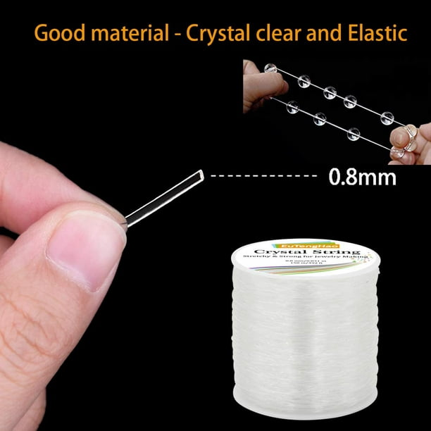 HTAIGUO Cordon élastique en nylon de 0,8 mm pour bracelet en nylon