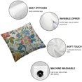 thumbnail image 4 of Acheng Floral Throw Pillow Cover Beautiful Chamomile Rose Petunia Wildflowers Print Decorative Square Pillow Case for Home Bedroom Living Room Cushion Cover 2 pcs White, 4 of 6