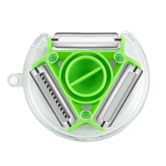 Cateissary 3 en 1 Trio Set Slicer Pelador de acero inoxidable Trituradora Cortador Multi Peel Rallador Accesorios de cocina Cocina y Comedor Verde Cateissary HA006448-01B