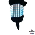 thumbnail image 5 of Barkertime Blue Plaid Premium Waterproof Washable Dog Belly Band Male Wrap - Made in USA, 5 of 6