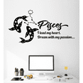 thumbnail image 3 of Pisces Zodiac Sign Water I Lead My Heart Dream With My Passion Pisces Zodiac Horoscope Vinyl Pisces Sign Wall Decal Quotes Sticker Kids Adults Girls Boys Room Bedroom Wall Decoration Size (22x30 inch), 3 of 3
