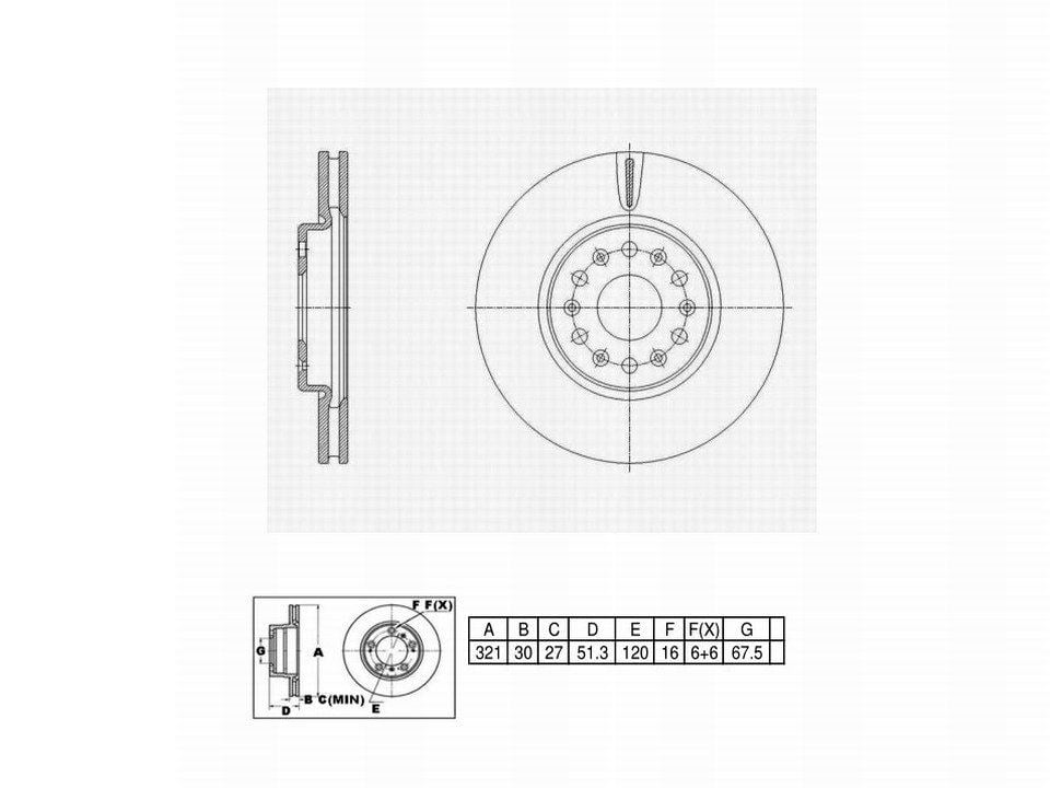 Winstop Brake Rotor, Front WS251163, Chevrolet Blazer 2023-2019