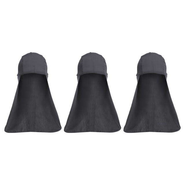 Sombrero de sombra Uxcell, protección para el cuello, 3 paquetes de gorros de calavera refrescantes para pesca y senderismo, gris oscuro