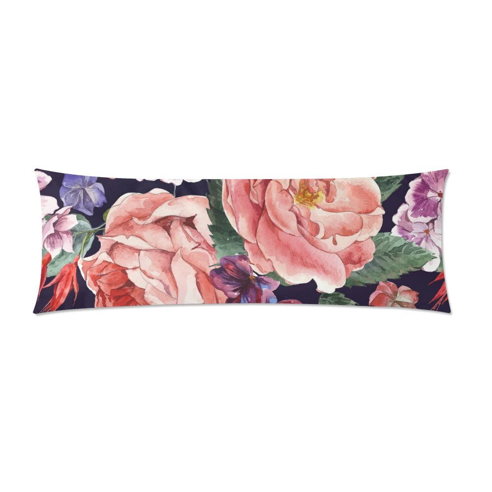 MKHERT Beautiful Roses And Daisy Body Pillow Pillowcase ...
