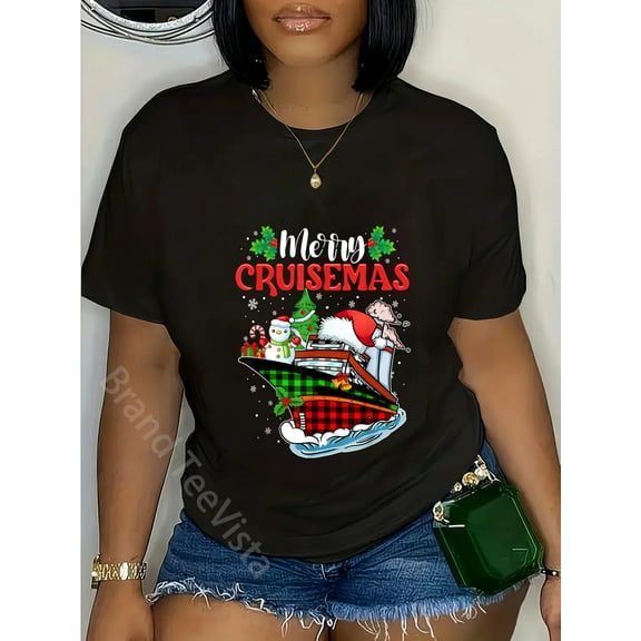 Merry Cruisemas 2025 Christmas Santa Reindeer Cruise Ship T-Shirt