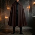 thumbnail image 7 of Ceisia Men Halloween Cape Cloak Lapel Collar Cosplay Costume Medieval Vampire Role Play Outerwear Gift, 7 of 7