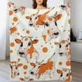 thumbnail image 3 of ARISTURING Cow Blanket-Cute Cow Gift for Boys Girls, Cow Lovers-Adorable Cow Pattern Throw-Super Soft Lightweight and Warm Used for Sofa Bed Camping, 3 of 6