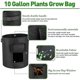 thumbnail image 3 of 3 paquetes de bolsas de cultivo de plantas de 10 galones con dos asas transpirables Afortunado Sencillez, 3 of 4