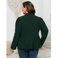 thumbnail image 5 of Yesfashion Womens Plus Size Blazer Long Sleeve Notch Lapel Casual Work Blazers Two Button Open Front Pockets Jackets, 5 of 6