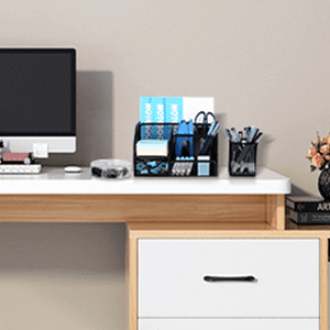 Black Mesh Office Supplies Organizer Set - 72PCS Accessories, Basket & Pen Holder for Desk