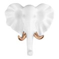 thumbnail image 3 of Resin Animal Shape Hook Wall Mounted Hanging Hook Decorative Hook for Coat Towel Key Painted Gold Elephant, 3 of 5
