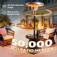 thumbnail image 6 of Pamapic 50,000 BTU Freestanding Outdoor Patio Heater with 27.6" Storage Tabletop and Adjustable Thermostat for Garden, Backyard, 6 of 9