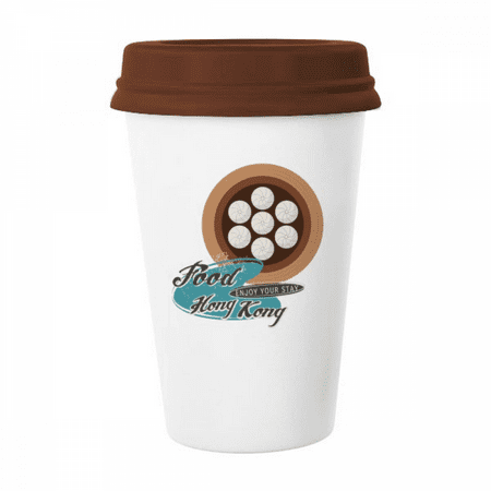 

Hong Kong Xiaolongbao Dumpling China Mug Coffee Drinking Glass Pottery Cerac Cup Lid