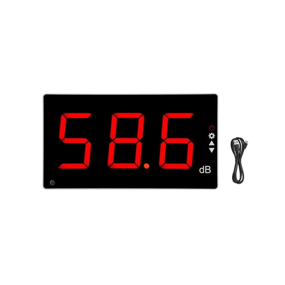 Sound Level Meter with Lar LCD Screen Wall Mounted Digital Sound Level Meter Digital Noise Meter Decibel Monitoring Tester ,Measurement Device