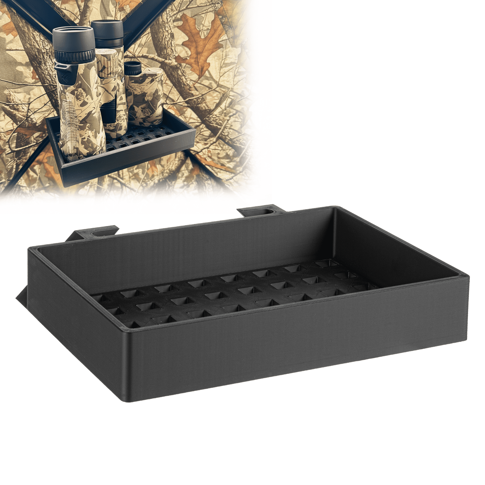 Hub Style Ground Blind Shelf Hunting Blind Storage Rack Organizer Outdoor Hunting Accessory Storage Tray