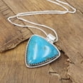thumbnail image 3 of Solid 925 Sterling Silver Pendant Natural Turquoise Gemstone Pendant Necklace For Women, 3 of 7