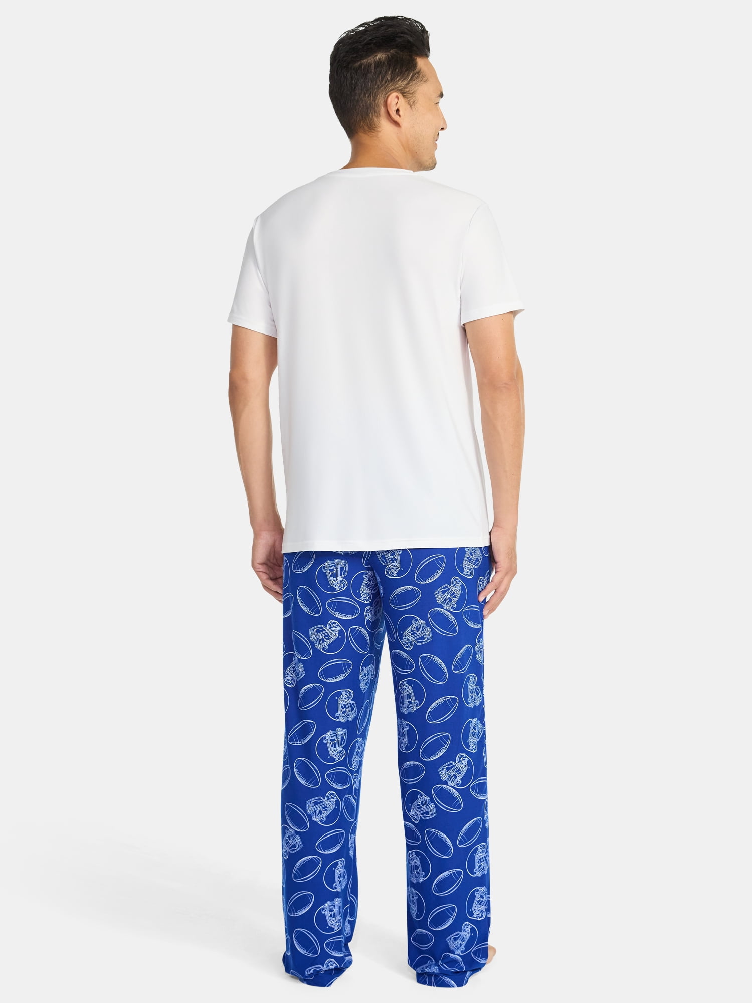 Fox + Badger Men's Short Sleeve Top and Pajama Pants Sleep Set, 2-Piece, Sizes S-XXL