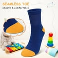 thumbnail image 3 of Kids Socks, PUTUO Boys Socks, Cotton Breathable Soft Socks, Athletic Casual School Socks for Children 2-12 Years, 5 Pairs, 3 of 7