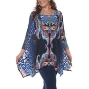 White Mark Women's Plus Marlene Tunic Top
