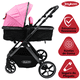 thumbnail image 2 of Carriola para Bebé  Asiento Reversible Convertible a Bambineto Plegable Ruedas de Goma Cinturón Apta a partir de 0 Meses - Rosa, 2 of 3