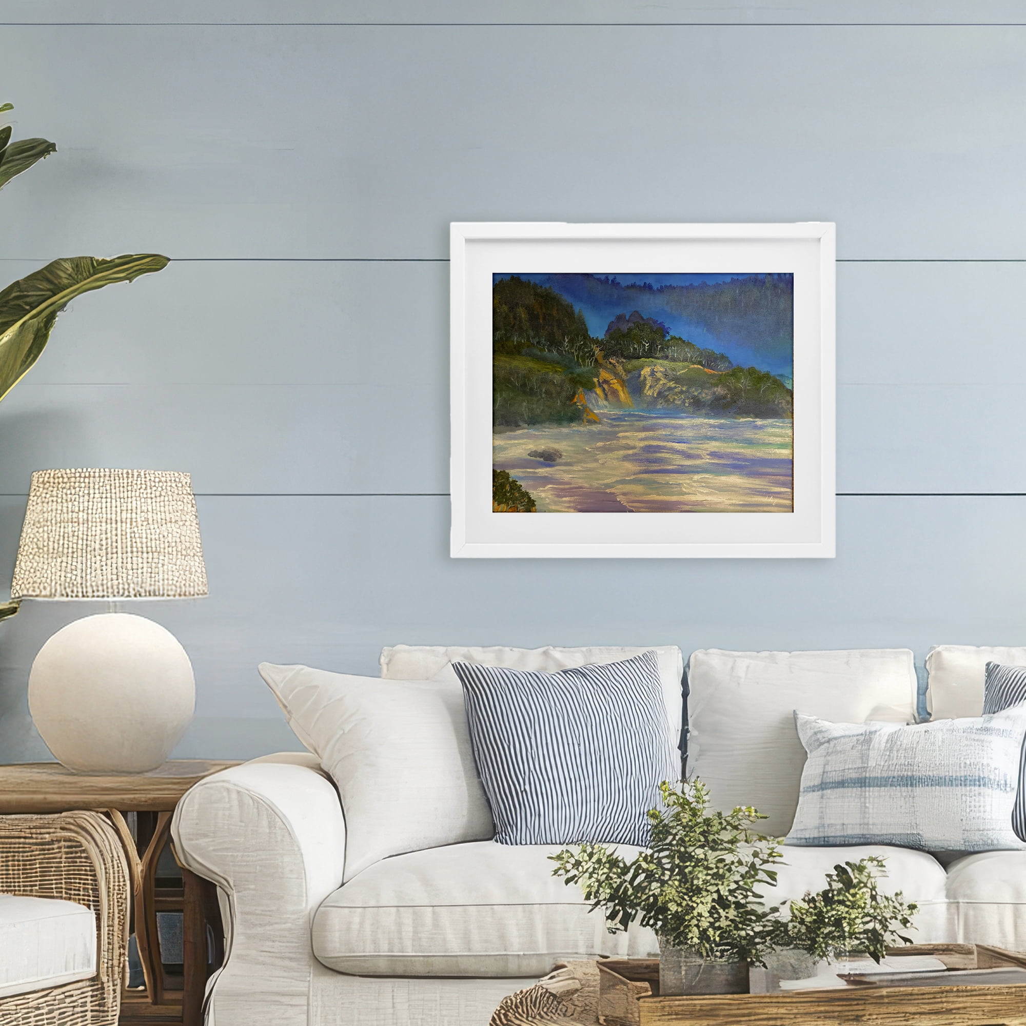 Stupell Industries Natural Wilderness Coastline White Framed Print Under Glass, design by Lee Ann Zirbes