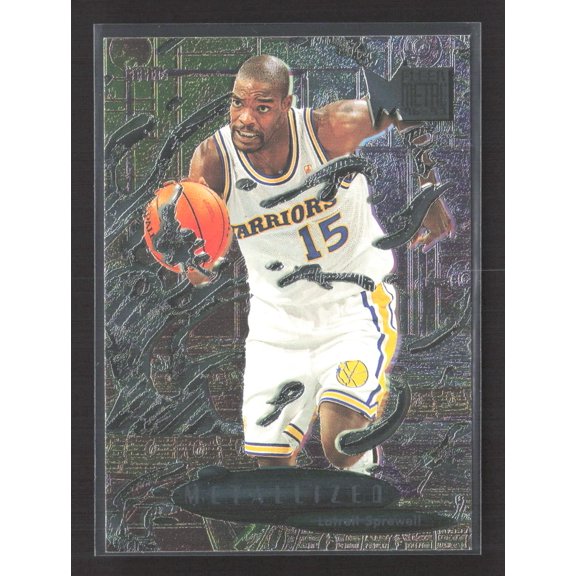 1997 Fleer SkyBox Metal Universe Metallized Latrell Sprewell #232 Golden State Warriors Basketball Card Golden State Warriors NBA Basketball Card