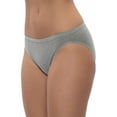 thumbnail image 6 of Felina Womens 6 Pack Organic Cotton Stretch Bikini (Pearl/Stone/Amber/Slate/Stone/Slate, Medium), 6 of 7