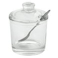 thumbnail image 1 of Tarro de vidrio para mermelada o miel con cuchara de acero inoxidable A4.25 " Badash Crystal B65, 1 of 2