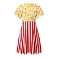 thumbnail image 6 of DHFJKG Womens Summer Short Sleeve Dress Funny Popcorn Print A Line Loose Fit Comfortable Midi Dress Stylish Dresses, 6 of 6