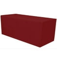 thumbnail image 3 of Gowinex Burgundy 8 ft Fitted Tablecloth Rectangular Polyester Table Cover, 3 of 4