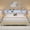 Beige, variant on 4 Ever Winner Twin Bed Frame with LED Lights and Charging Station, Upholstered Storage Headboard, Metal Platform Twin Bed Frames with Metal Slats, No Box Spring Needed, Easy Assembly, White