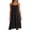 Black, variant on Women's Cotton Spaghetti Strap Midi Dresses Adjustable Summer SunDresses Casual Boho Ruffle Dresses for Beach Vacation Outings
