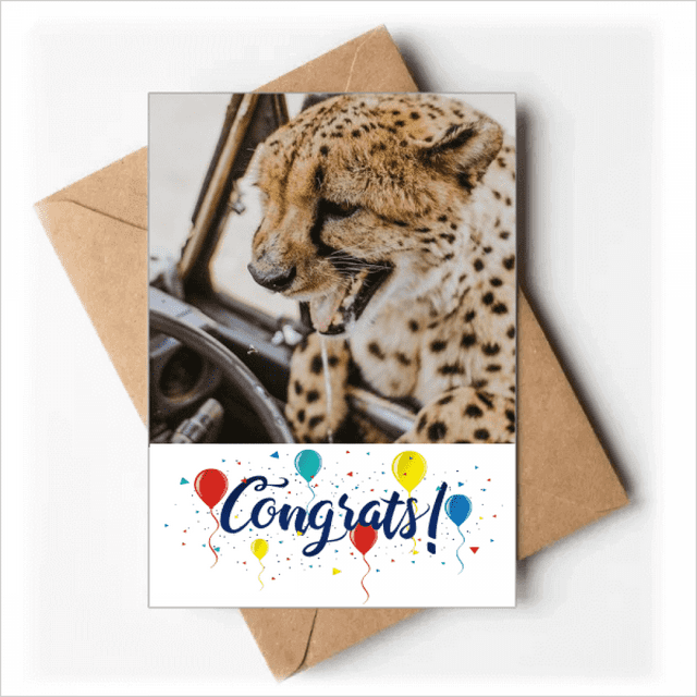 Cartes de Mariage Léopard Animaux M Félicitations Enveloppes de Voeux