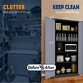 thumbnail image 5 of STANI Metal Garage Storage Cabinet with 2 Doors and 5 Adjustable Shelves - 71" Steel Lockable File Cabinet,Locking Tool Cabinets for Office,Home,Garage,Gym,School (Gray Black), 5 of 6