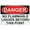 Warning Sign 4, variant on Metal Hanging Plate Horizontal Sign OPEN HOLE, Waterproof, Fade and Scratch Resistant, safety signs, equipment Warning signs, etc - DANGER SIGN Style 20x30cm