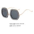 thumbnail image 3 of KAKOWELY Gafas de sol de diamantes, gafas de sol extragrandes, gafas de sol de moda con protección solar para mujeres, 3 of 4