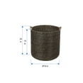 thumbnail image 2 of Kouboo Laguna Round Rattan with Ear Handles Basket for Organizing, Living Room, Blankets, Toy Bin, Laundry and Plants, Black Wash, 2 of 7