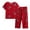 Red, variant on ICHUANYI Womens Fashion Summer Casual 2 Piece Pajamas Suit Short Sleeve Crew Neck Shirt Sets Cotton Suit Large Size Comfortable Breathable Pajamas
