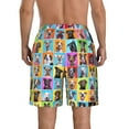 thumbnail image 3 of KLL Cute Dogs Collage Men's Casual Summer Beach Shorts Hawaiian Shorts with Pockets-3X-Large, 3 of 5