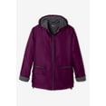 thumbnail image 4 of Roaman's Women's Plus Size Hooded All-Weather Jacket Fleece Lining Rain Coat, 4 of 6