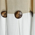 thumbnail image 6 of Alishomtll Linen Curtains Farmhouse Boho Button Light Filtering Window Drapes For Living Room Bedroom,Rod Pocket,84"L x 52"W, 2 Panel,White Linen, 6 of 9
